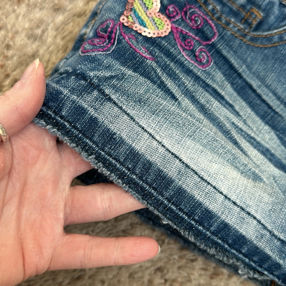 GIRLS So Jean skort size 7 adjustable waist - Picture 9 of 11